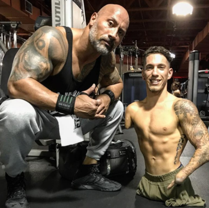 Nick Santonastasso with The Rock